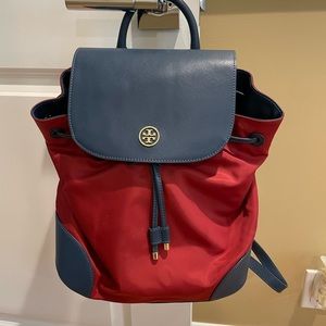TORY BURCH Medium Nylon Flap Backpack Bookbag